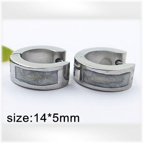 Ocelové kruhové náušnice - Hmotnost: 4.6 g, 14*5mm