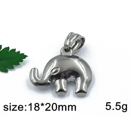 Slon s chobotem nahoru - ocelový přívěsk 
