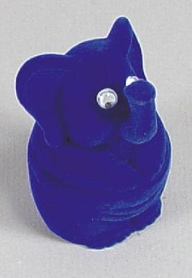 Sametová krabička na šperky - modrý slon