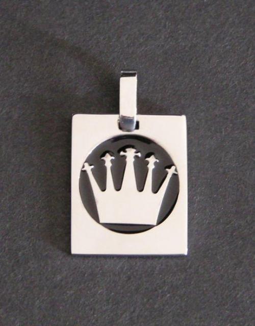 Dáma (šachový symbol) - ocelový přívěsek