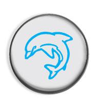 Delfín - button