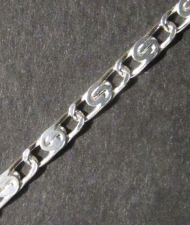 Stříbrný řetízek - tvar spojených spínacích špendlíků - délka 17cm