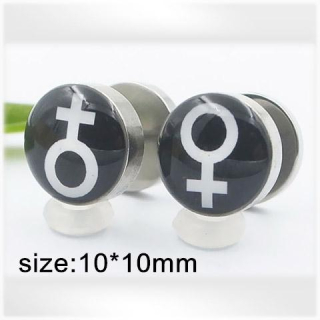Ocelové náušnice - symbol žena - Hmotnost: 6 g, 10*10mm