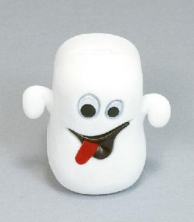 Sametová krabička na šperky - bílý duch