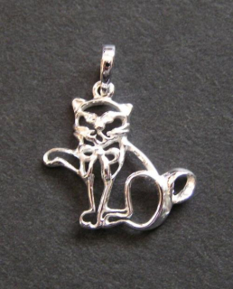 Kočička - stříbrný přívěsek