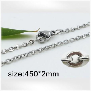 Ocelový náhrdelník - Hmotnost: 2.8g, 450*2mm