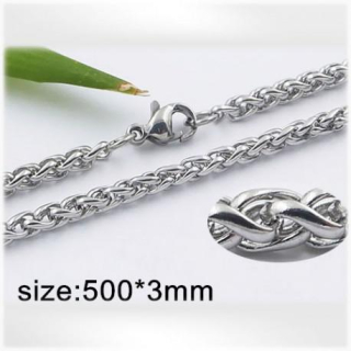 Ocelový náhrdelník - Hmotnost: 14 g, 500*3mm