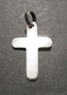 Křížek se zaoblenými rohy - přívěsek ze stříbra