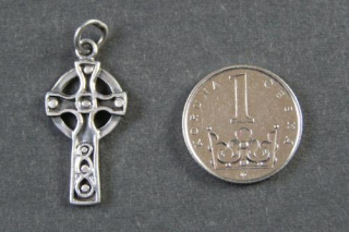 Stříbrný keltský křížek - stříbrný přívěsek