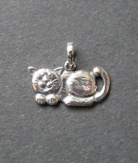 Kočka - stříbrný přívěsek / přívěsek ze stříbra
