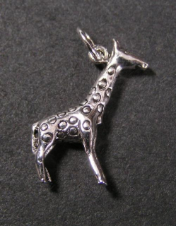 Miniatura žirafy - stříbrný přívěsek
