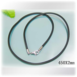 Ocelový černý náhrdelník - 45cm dlouhý a 2mm široký
