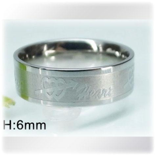 Ocelový prsten s nápisem Heart - velikost 9