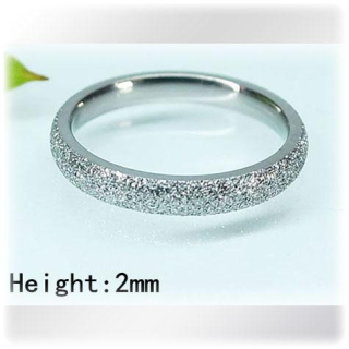 Ocelový prsten se třpytkami - velikost 7