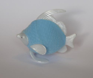 Sametová krabička na šperky - rybička modrá