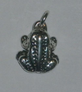 Trojrozměrná žába - stříbrný přívěsek