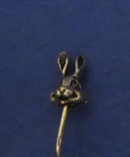 Hlava králíka - piercing náušnice do nosu / nosovka ze stříbra
