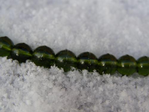 Zelený korálkový náhrdelník - 46cm