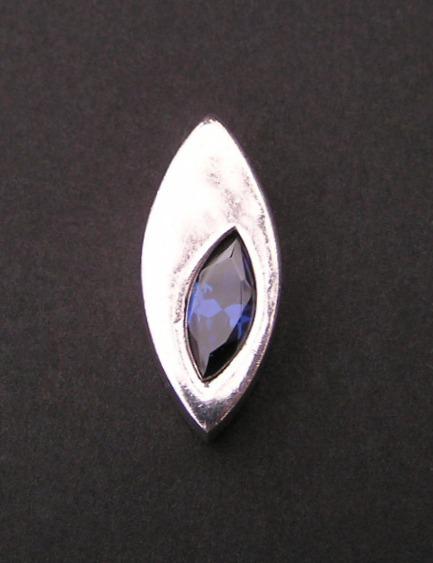 Kapka modrá - stříbrný přívěsek