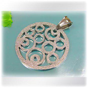 Kruh zdobený mnoha spirálovými ornamenty - ocelový přívěsek