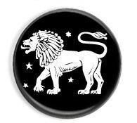 Lev - znamení zvěrokruhu - button v černém provedení