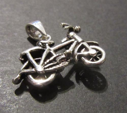 Bicykl - stříbrný přívěsek