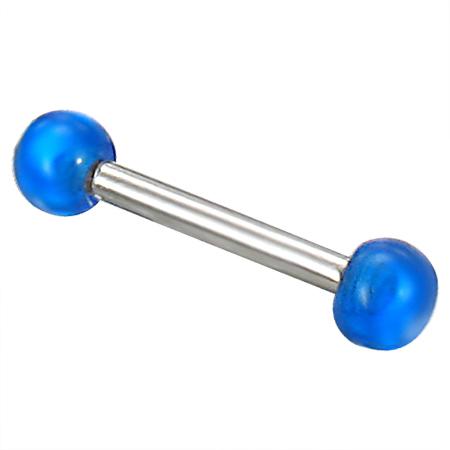 Malý piercing s tmavě modrými kuličkami