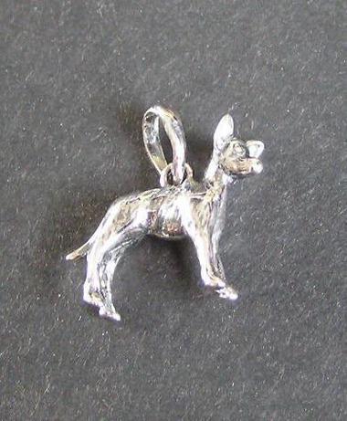 Miniatura psa - stříbrný přívěsek