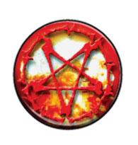 Pentagram (red) - button