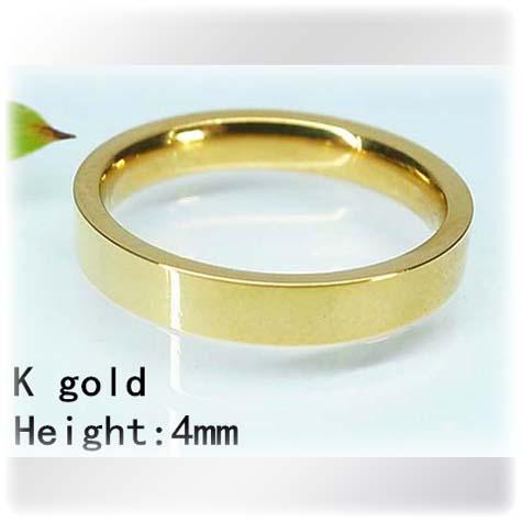 Prsten ve zlaté barvě z chirurgické oceli - velikost 7