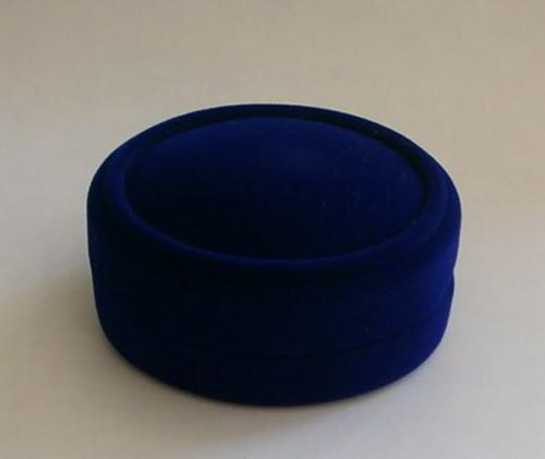 Sametová krabička na šperky - modrý ovál