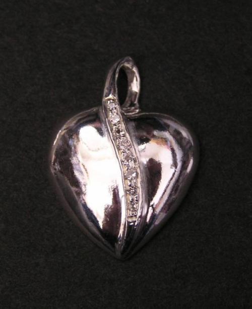 Srdce - varianta 5 - stříbrný přívěsek