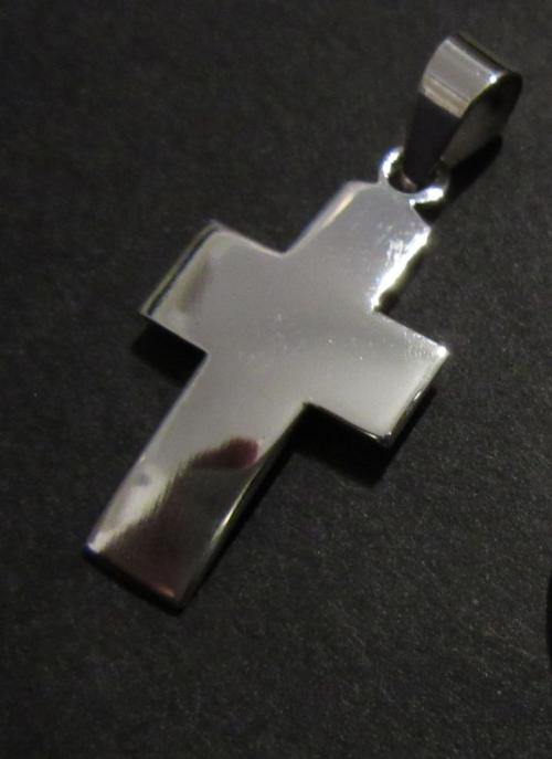 Křížek prohnutý - přívěsek ze stříbra