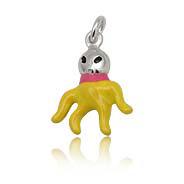 Žlutá chobotnička - stříbrný přívěsek